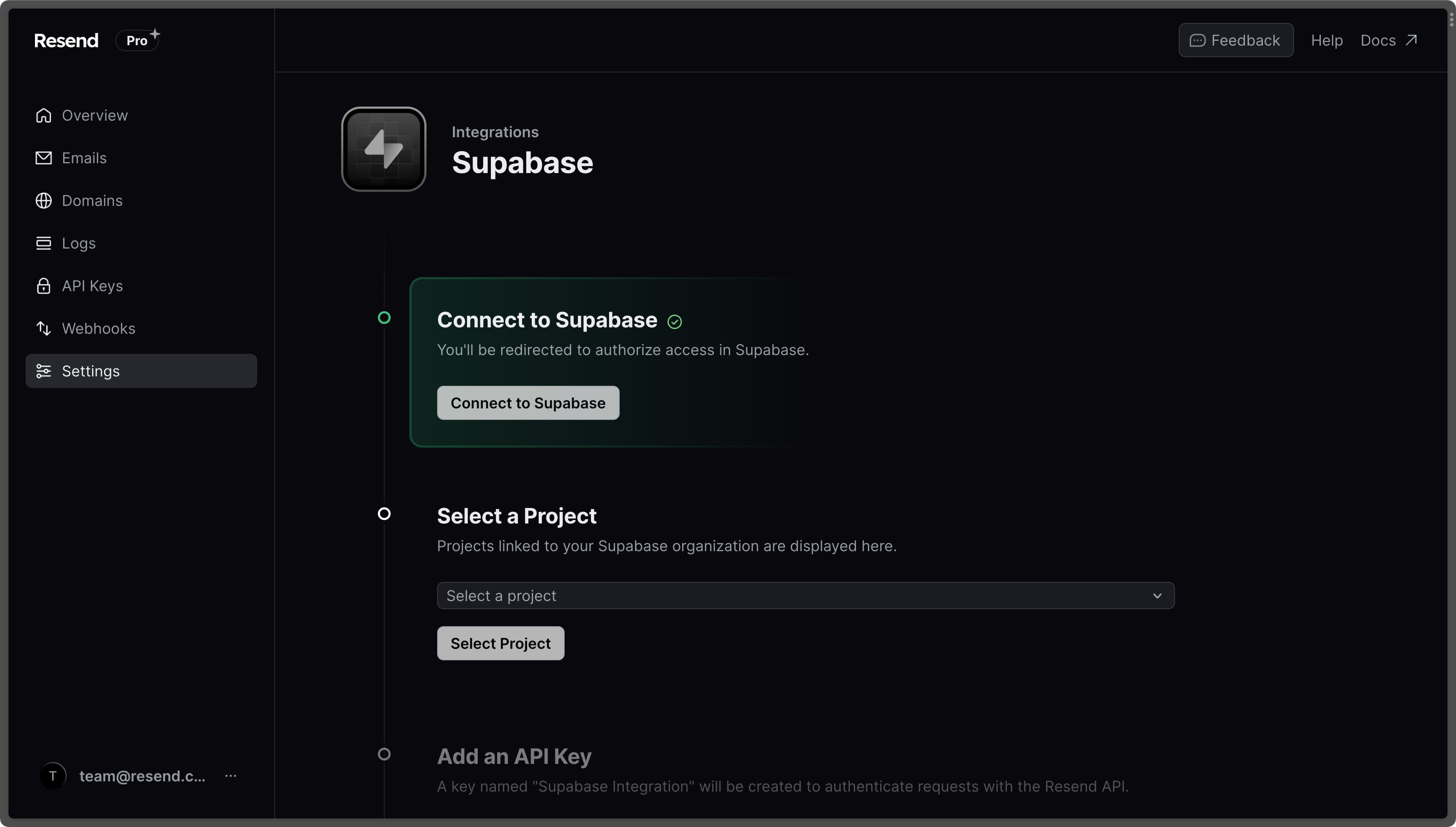 Supabase integration